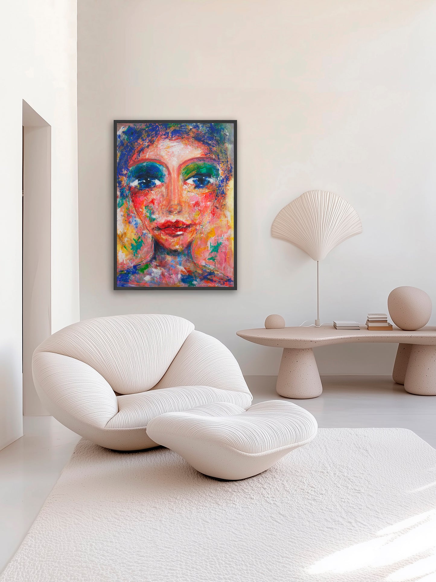 Origineel schilderij – kleurrijk expressief portret – Color Woman – Danielle Ducheine