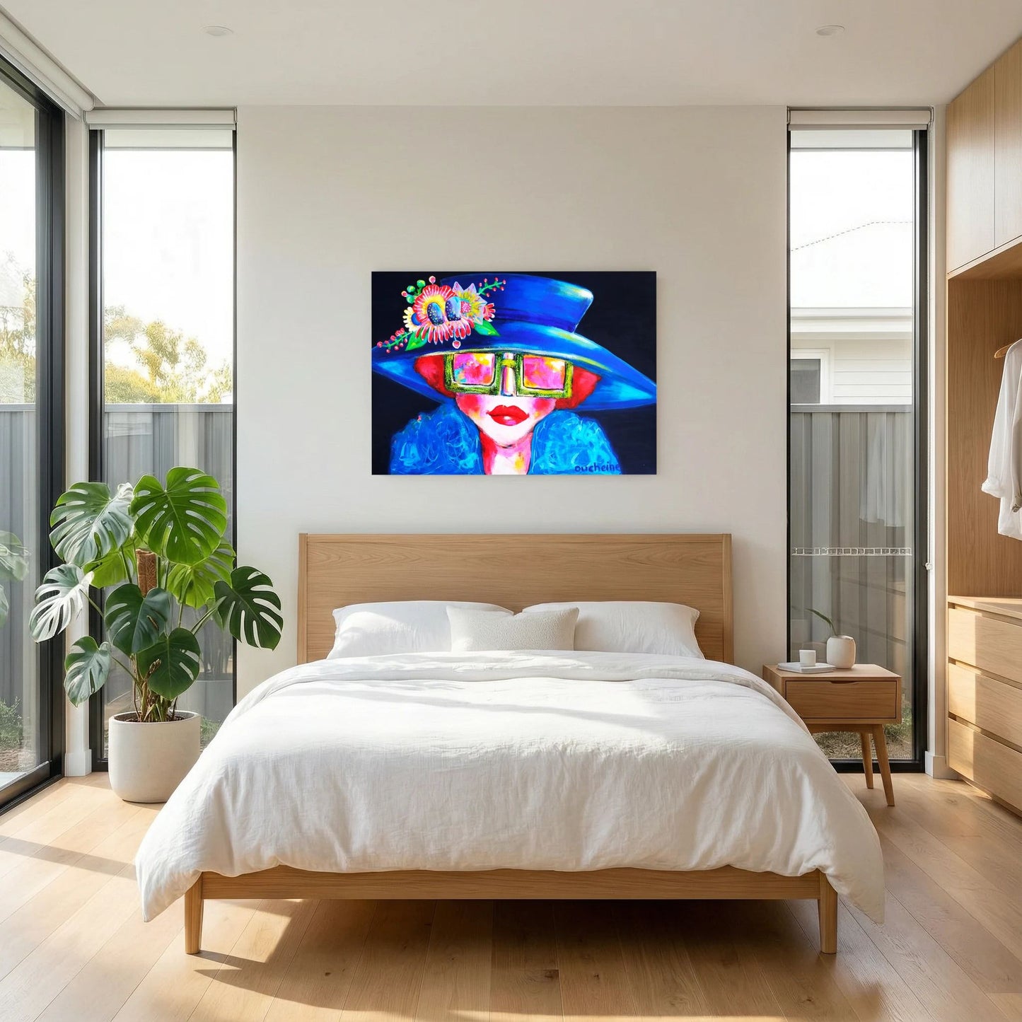 Door een roze bril – kleurrijke Fine Art Print op canvas