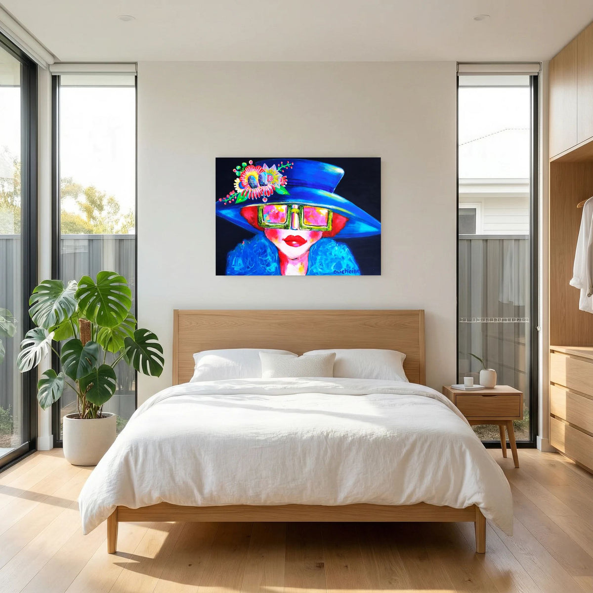 Door een roze bril – kleurrijke Fine Art Print op canvas