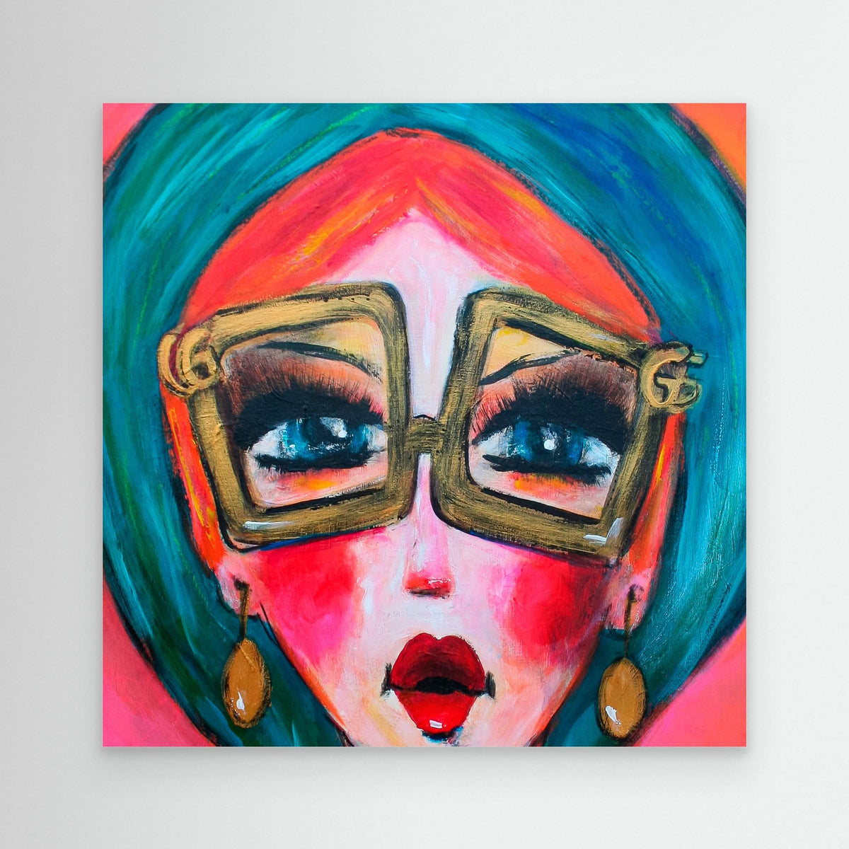 Stijl met Lef – kleurrijke Fine Art Print op canvas