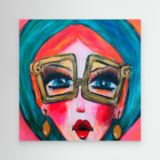 Stijl met Lef – kleurrijke Fine Art Print op canvas