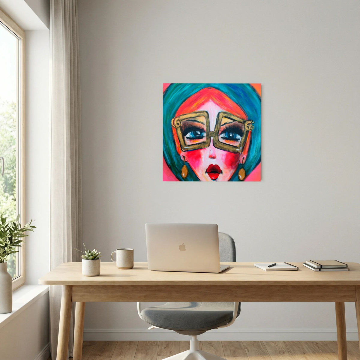 Stijl met Lef – kleurrijke Fine Art Print op canvas