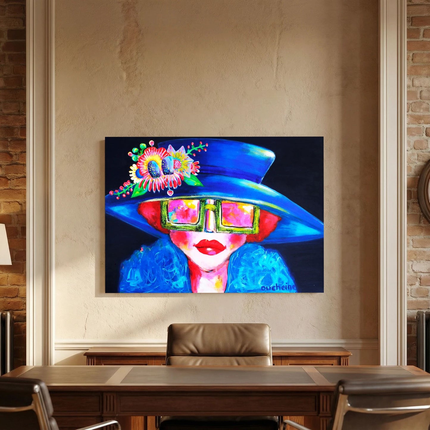 Door een roze bril – kleurrijke Fine Art Print op canvas