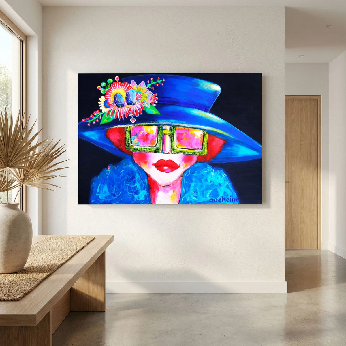 Door een roze bril – kleurrijke Fine Art Print op canvas