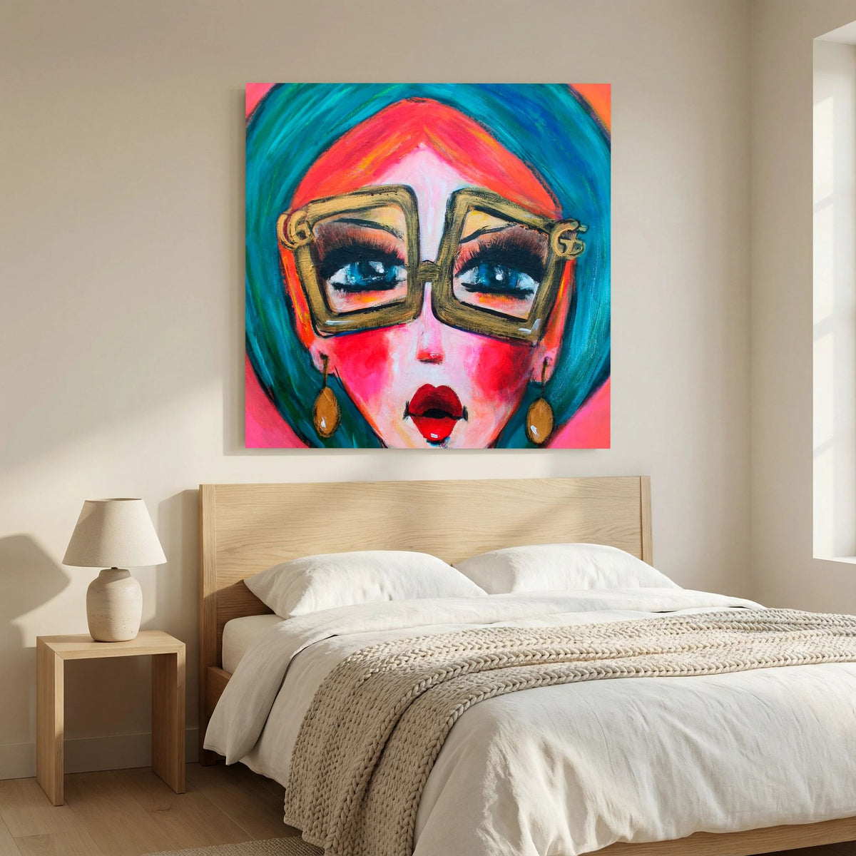 Stijl met Lef – kleurrijke Fine Art Print op canvas