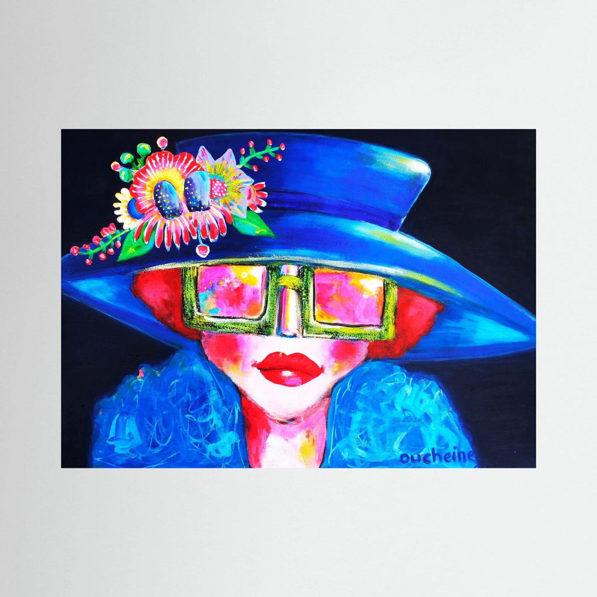 Door een roze bril – kleurrijke Fine Art Print op canvas