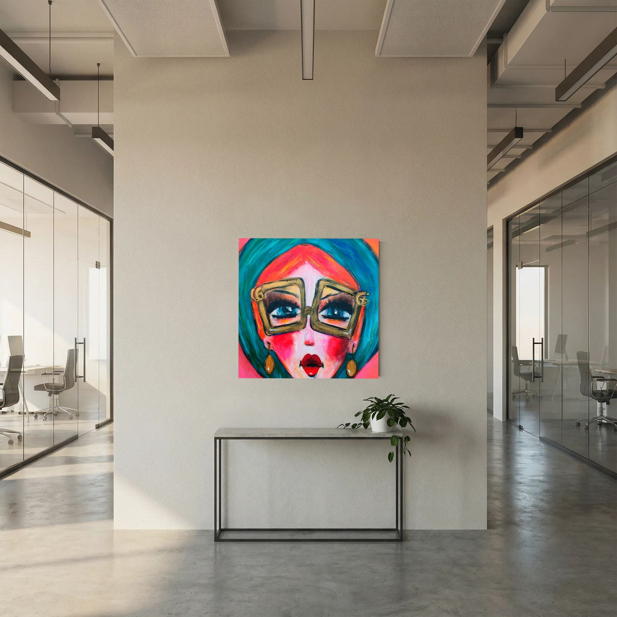 Stijl met Lef – kleurrijke Fine Art Print op canvas