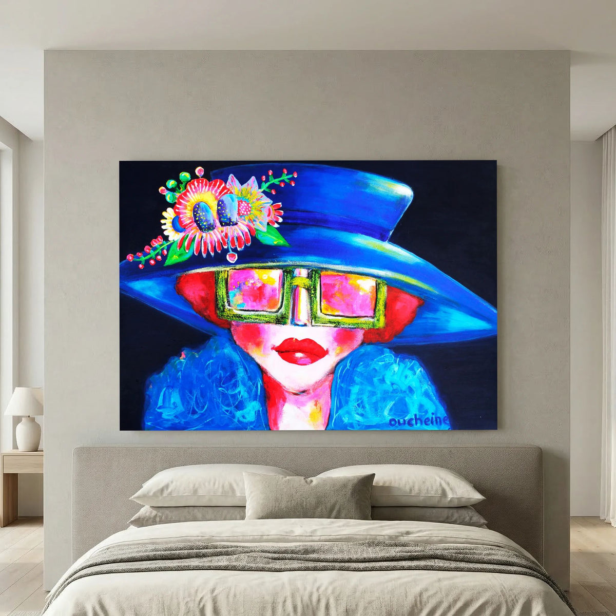Door een roze bril – kleurrijke Fine Art Print op canvas